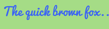 Image with Font Color 3C64F4 and Background Color A5DC86